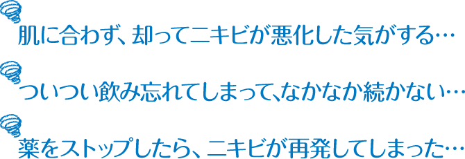 肌に合わず、却ってニキビが悪化した気がする....