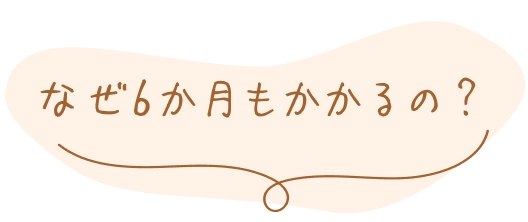 なぜ6か月もかかるの？