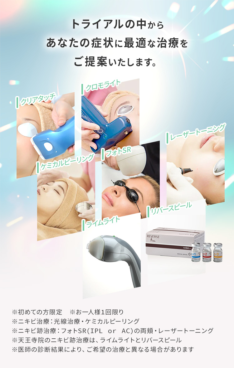 重度のニキビ・ニキビ跡治療はお任せください！