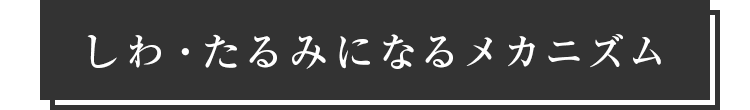 しわ・たるみになるメカニズム